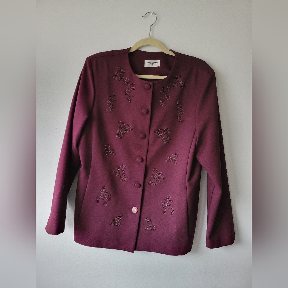 Alfred Dunner Burgundy Blazer 16